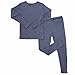 32 Degrees Weatherproof Big Boys Base Layer Thermal Shirt Long Underwear Set (Medium, Heather Navy)