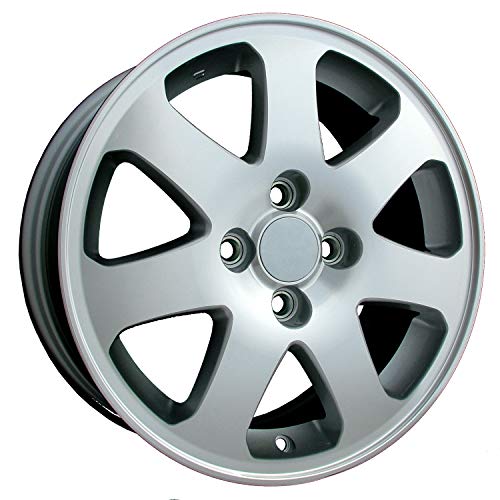 Multiple Manufactures ALY63793U10N Silver Wheel with Machined and Meets All Federal Motor Safety Standards (15 x 6. inches /4 x 100 mm, 45 mm Offset)