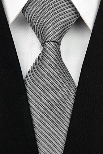 Wehug Lot 6 PCS Men's Solid Tie Silk Tie Woven Necktie Jacquard Neck Ties Classic Ties For Men style027
