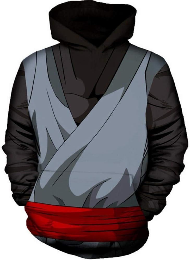 WEIYIGE 3D Sweater Dragon Ball Super Black Goku Print Hoodie Sweatshirt