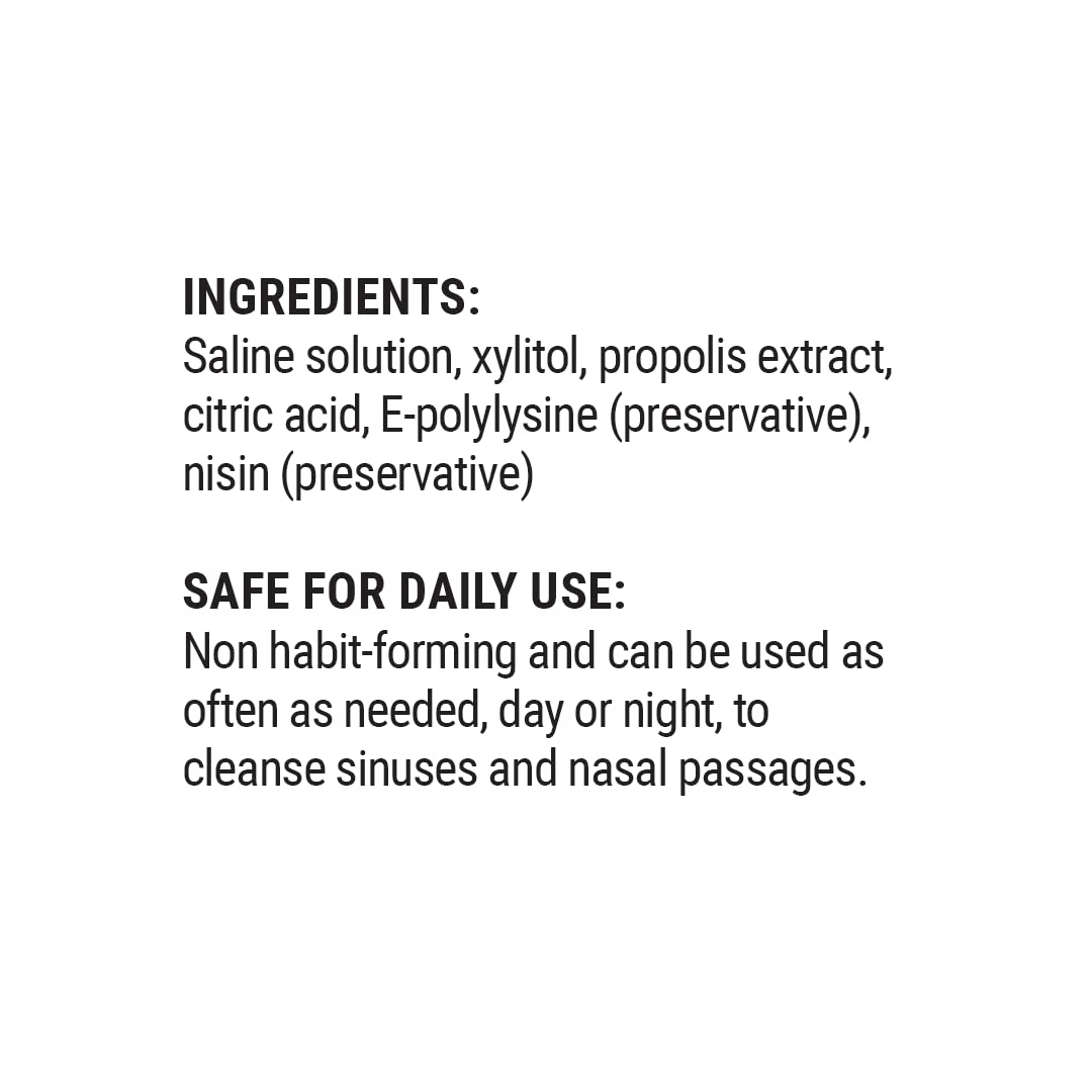 Beekeeper's Naturals Nasal Spray for Adults with Propolis, Xylitol & Saline, Clears Nasal Congestion, Moisturizes Sinus Canal, & Decongest Sinus Cavities, 1 fl oz