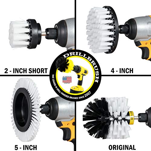 Drill Brush White Drill Brush Attachment Set Windshield Cleaning
