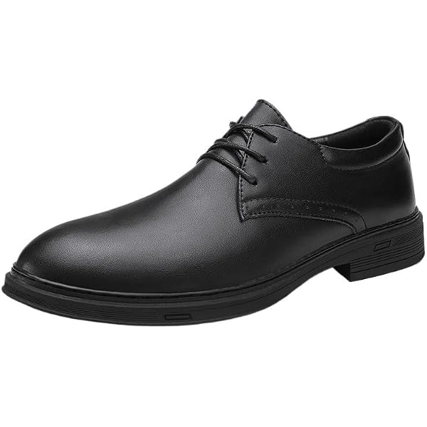 Amazon.com | Black Dress Shoe Laces for Mens Oxford Formal Shoes for Men  Lace Up Round Toe Leather Shoes Low Top Rubber Sole Block Heel Prom(Black,6) 