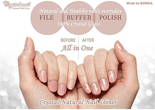 100 % Natural Crystal Nail Shiner File, Pusher, Buffer (shinning) - All in One!
