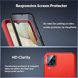 HATOSHI Samsung Galaxy A12 Case with Built in
