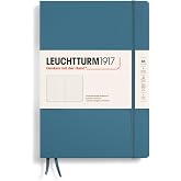 LEUCHTTURM1917 - Notebook Hardcover Composition B5-219 Numbered Pages for Writing and Journaling (Stone Blue, Dotted)