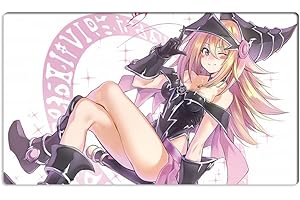 Mlikemat New Playmat Dark Magician Girl TCG CCG Trading Card Game Mat Pad No Zones + Free Bag (ZD014-969-K)