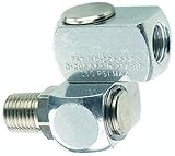 Tru-Flate 21-607 1/4" NPT Male Fitting x 1/4 NPT Female Fitting Air Line Swivel Fitting