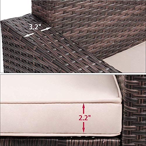 Homall-5-Pieces-Outdoor-Patio-Furniture-Sets-Rattan-Chair-Wicker-Conversation-Sofa-Set-Outdoor-Indoor-Backyard-Porch-Garden-Poolside-Balcony-Use-Furniture-Beige