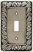 Franklin Brass Paisley Wall Plate, Brushed Satin Pewter Single Switch Cover Switch Cover, 1-Pack, 64048