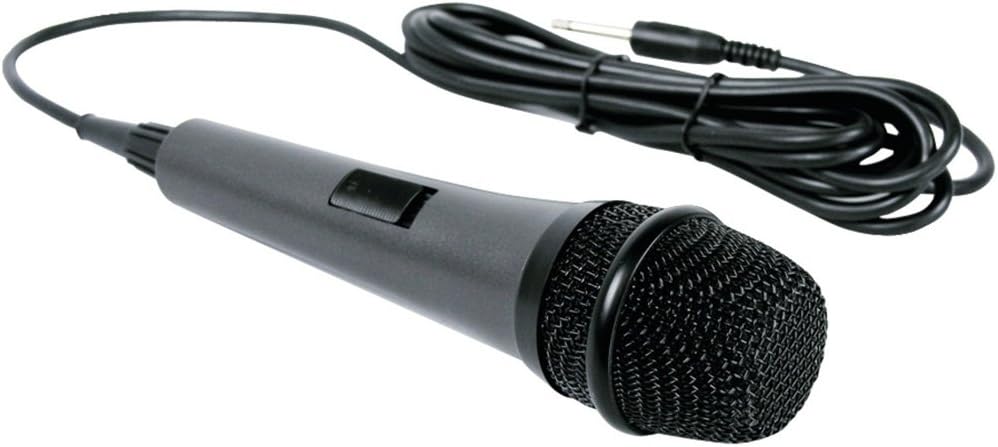Singing Machine SMM-205 Unidirectional Dynamic Microphone with 10 Ft. Cord,Black: Musical Instruments