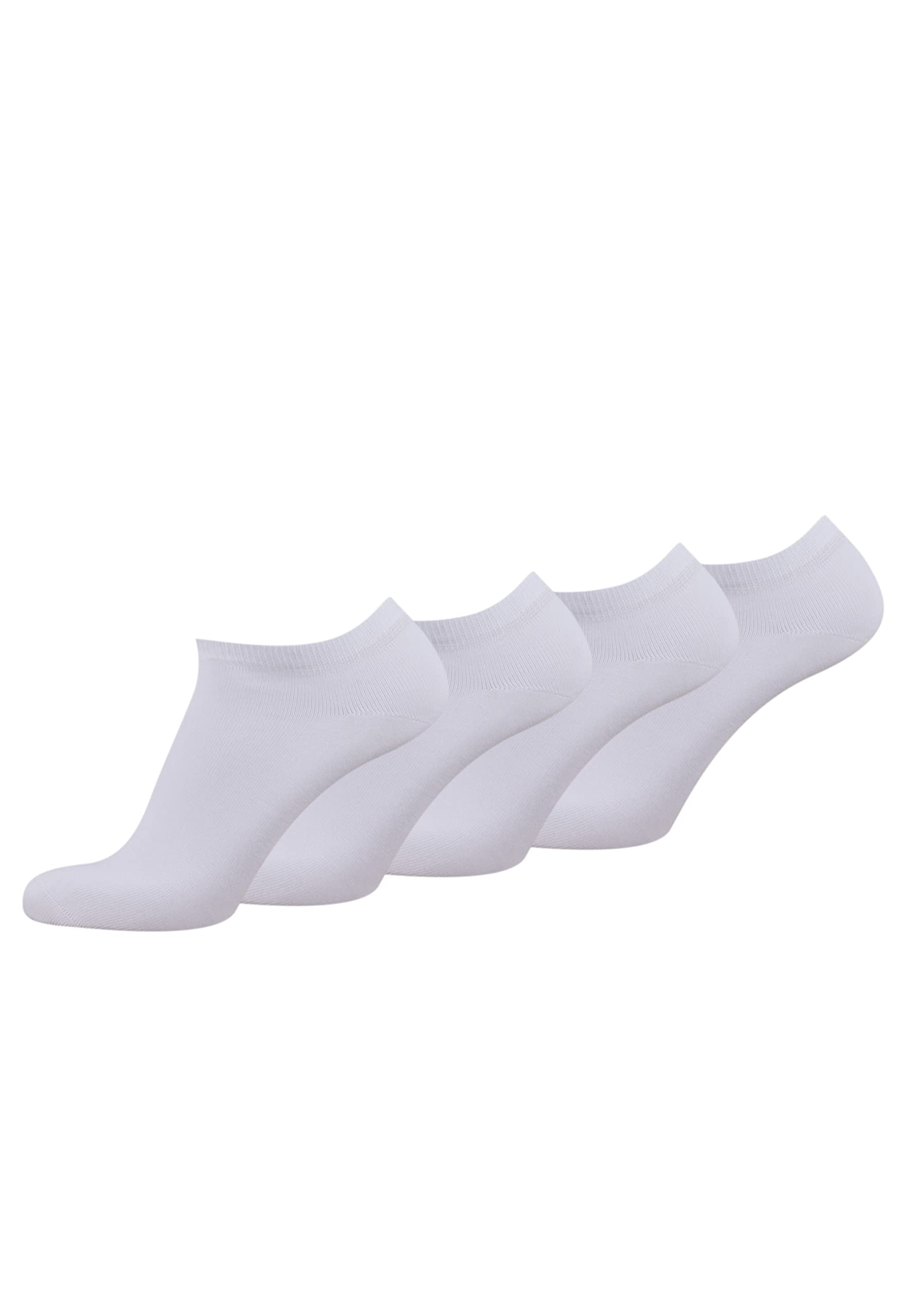 Tom Tailor 9415 Unisex Sneaker 4 Pack Ankle Socks, White (White-660), 2.5/5 (Size: 36)