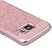 S7 Case, Galaxy S7 Case, Imikoko™ Rose Gold Luxury Hybrid Beauty Crystal Rhinestone with Gold Sparkle Glitter PC Hard Protective Diamond Case Cover for Samsung Galaxy S7 (Rose Gold)