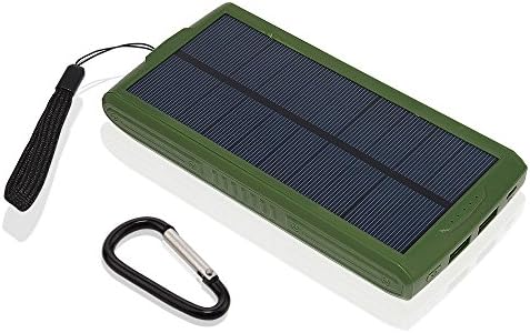 DCAE Solar Charger 20000mAh Power Bank Waterproof External Battery Pack 2-USB Outdoor Portable Charger with LED Light for all iPhone,Samsung Galaxy,iPad,PSP and Other Android Cellphones
