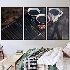 signwin 3 Piece Framed Canvas Wall Art Drinks...