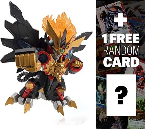 Genesic Gao Gai Gar: The King of Braves GaoGaiGar x Bandai NXEDGESTYLE Action Figure Series + 1 FREE Super Robot Anime Themed Trading Card Bundle