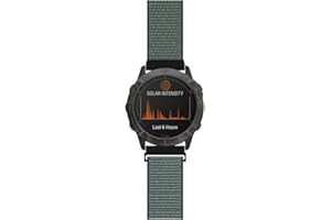 LEIOU Sport Mesh Strap Compatible with Garmin fenix 6X Pro/Sapphire/Solar Premium Multisport GPS Watch Band Woven Nylon Replacement Wristband 26 mm - (23#) Large