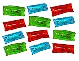 Water Wiggler Stress Reliever Sensory Toy - 2 Inch Water Snakes with Colorful Beads and Glitter (Pack of 12)