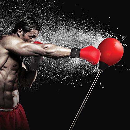 Protocol Boxing Ball Set with Punching Bag, Boxing Gloves, Jump Rope, Adjustable Height Stand