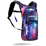 Vibedration Festival Hydration Pack| 2L Water Capacity | Perfect for Raves, Hiking & Camping (Galaxy - Classic)
