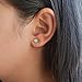 Sterling silver studs blue opal 4mm post earring posts Light Blue