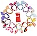 Tsful 20pcs Baby Hair Ties for Toddler Girls Cute Small Elastic Bow Hair Scrunchies Ponytail Holders for Kids