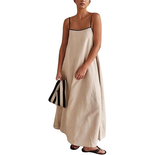 Vestito Donna Koton Maxi Dress Check - Spaghetti Strappati, Cotone E Poliestere, Taglia 34 - Foto 2