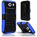 Samsung Galaxy Stardust Case, Nagebee - Samsung Galaxy Stardust S766C Hybrid Armor Stand Case With Holster and Locking Belt Clip Case for Samsung Galaxy Stardust S766C (Holster Blue)