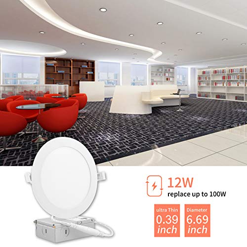 KSIPZE 10 Pack 6 Inch UltraThin LED Recessed Lighting Ceiling Lights