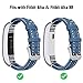 iHillon Compatible with Fitbit Alta (HR)/ Fitbit Ace Bands, Classic Soft Genuine Leather Strap Compatible with Fitbit Alta/Alta Hr/Fitbit Ace Women Men Wristband, Blue
