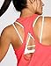 SYROKAN Women's Workout Yoga Fitness Sports Racer Back Running Tank Tops Orange M