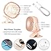 USB Powered Fan with LED Light, Clip Desk Portable Fan with 3 Speed and Rechargeable Battery,Super Quite Operation and Powerful Airflow for Baby Stroller,Home,Camping,6 Inch,Pink