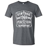 50th Birthday Vintage, Over The Hill for Men, Fiftieth Birthday Him, Gray, XL