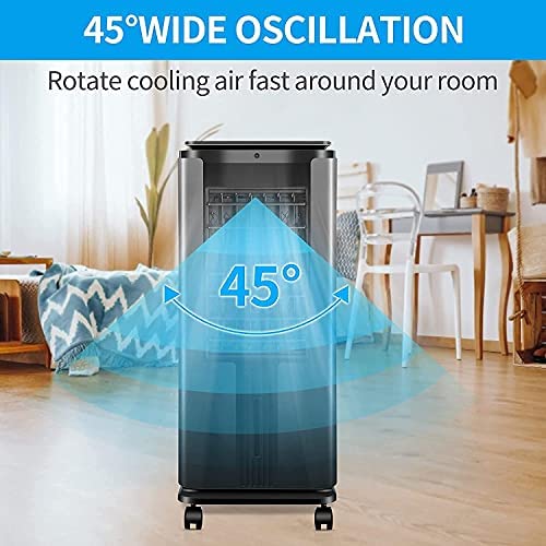 Kismile Evaporative Cooler, Portable Cooling Fan w/Water Tank, Ice