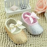 DZT1968® Baby Girl Soft Sole Bowknot Bling Bling Shoes Prewalker Socks Sneakers