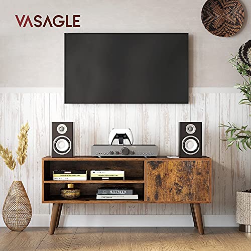 VASAGLE TV Stand, TV for TVs up to 43 Inches, MidCentury