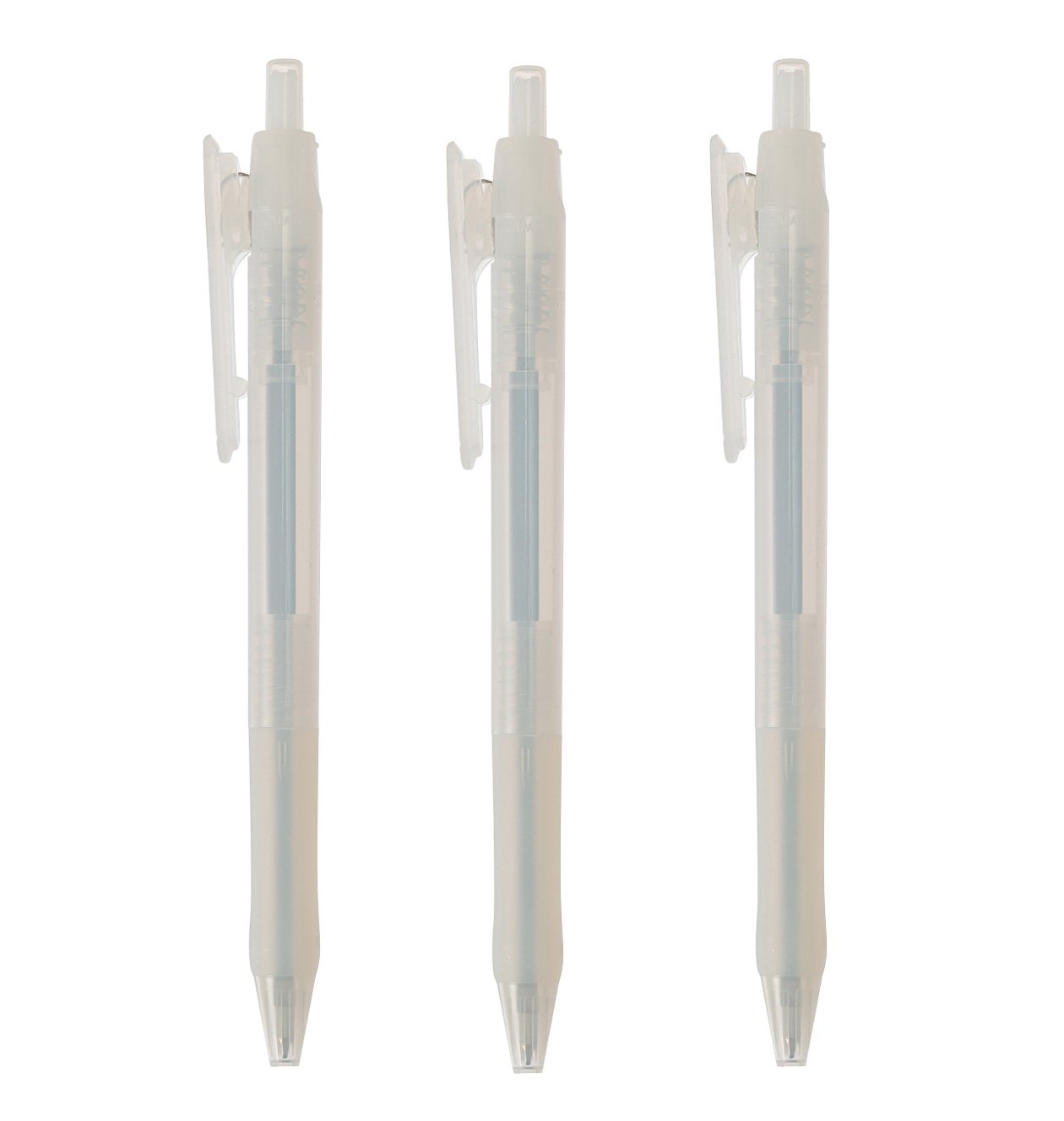 MUJI Ballpoint Pen with Clip 0.7mm Black 3pcs Set Office Products