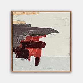 Framed Canvas Wall Art Modern Texture Painting Canvas Prints Home Artwork Decoration for Living Room,Bedroom - 16x16 inches