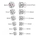 Sohapy Stainless Steel Round Clear Cubic Zirconia Diamond Rhinestone Stud Earrings, Roseate Jewelry, 6 Pairs (Color Silver)