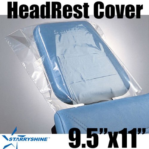 Starryshine 250 PCS Disposable Tattoo Dental HeadRest Covers Clear Poly 9.5"x11"