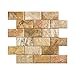 Scabos Travertine 2 X 4 Brick Mosaic Tile (Honed and Deep Beveled)