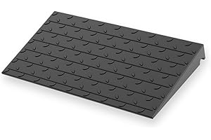 BESEA 3" inch Threshold Ramp Rubber Wheelchair Ramp, No-Slip Surface 3500 Lbs Load Capacity for Home Doorways Driveways Curb