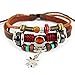 MORE FUN The Start Alloy Pendant Woven Handmade Multistrand Leather Wrap Bracelet,Adjustable