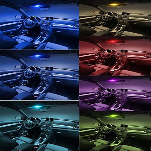 image for ICBEAMER 2pkg T10 Car Interior RGB LED Tail Light Bulb W5W Marker Remo
