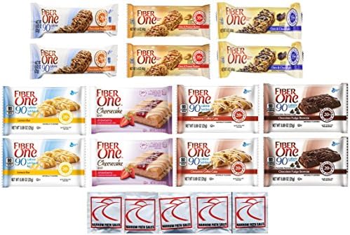 The Ultimate Fiber One Breakfast Bar Variety Snack Pack - Soft and Chewy Baked, Chocolate, Brownie, Cheesecake, Coffee Cake - Bundle of 14 Bars
