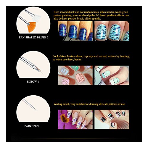 Nail Art Brushes Nail Dotting Pen Set Diamond Application Rhinestone Handle Beetles Gel Painting Nail Art Designe Brush Pen kit Manicure Tools 20 Pcs