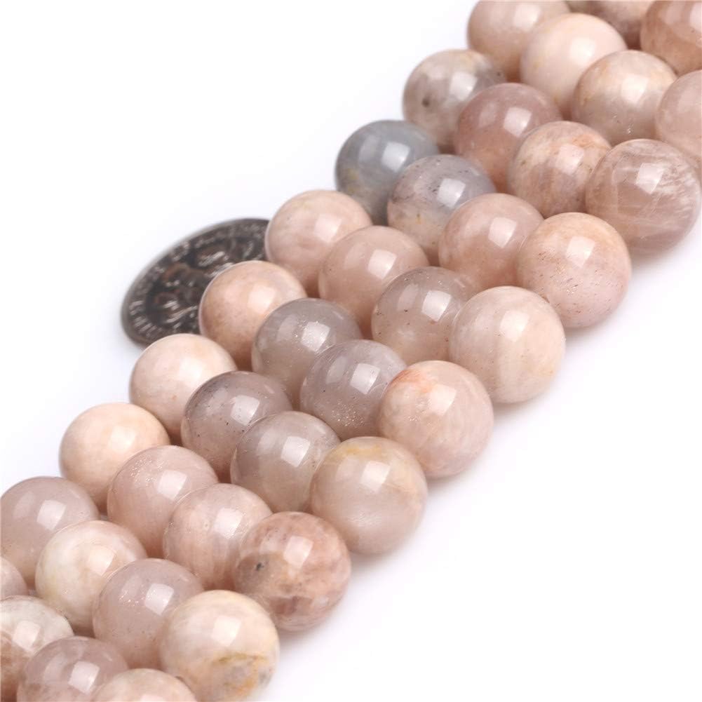 SHGbeads Sunstone Natural Gemstone Loose Beads for Jewellery Making Round 10mm Big Hole 1.5mm-2mm 15'', 10mm Brown - Image 3