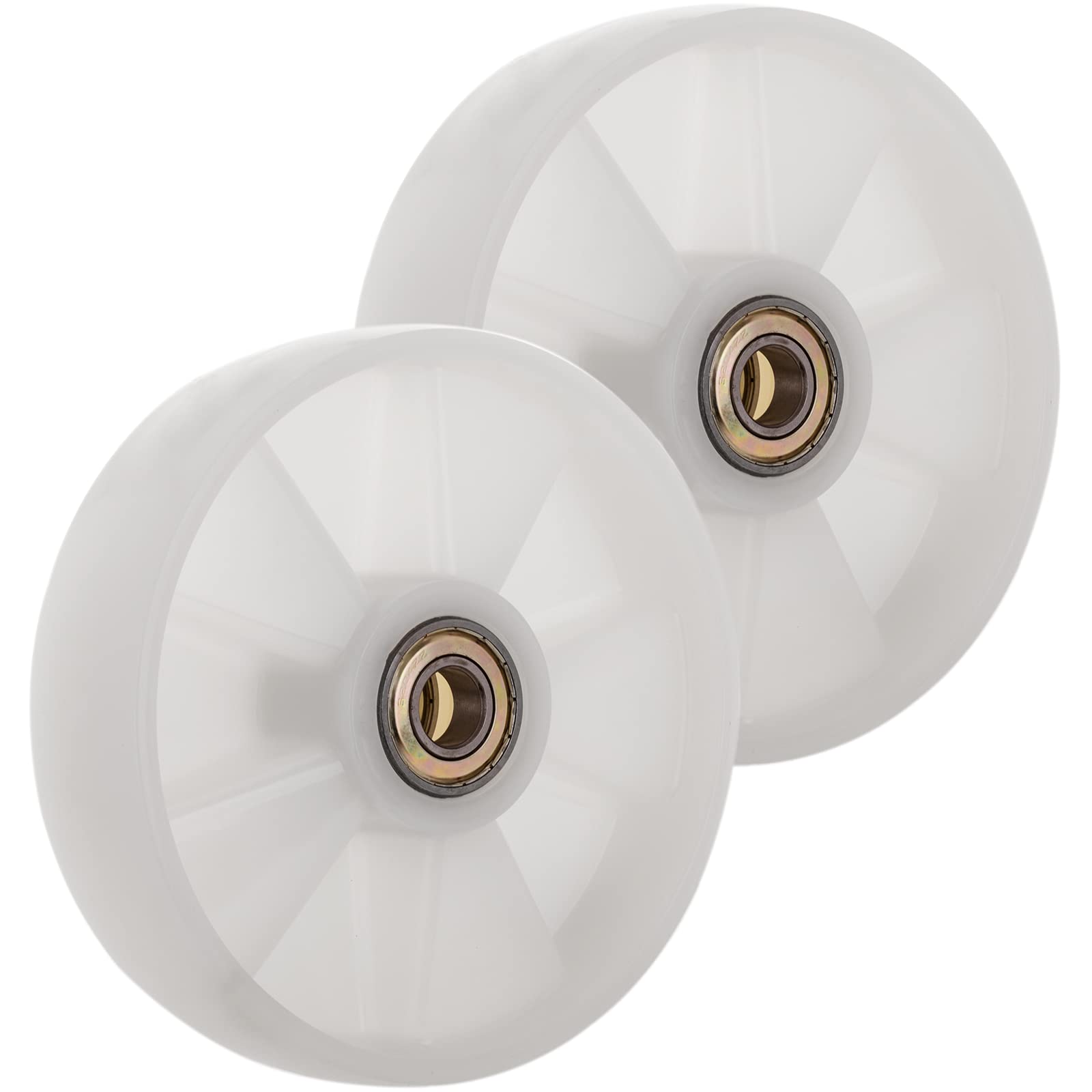 PrimeMatik - Wheel for pallet truck Nylon roller 200x50 mm 850 Kg 2-pack