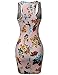 Floral Print Sleeveless Racer-Back Mini Body-Con Dress Blush M