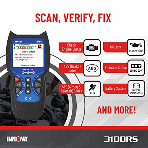 INNOVA 3100RS, OBD2 Scanner, ABS SRS Airbag Scan Tool with Airbag Light